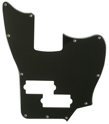 For Squier Jaguar Bass SS Short Scale Guitar Pickguard 3 Ply Black