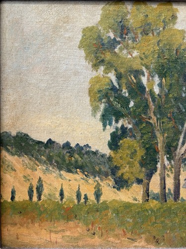 π₯ Fine Antique Old Early California Impressionist Landscape Oil Painting, 1940s - Picture 5 of 22