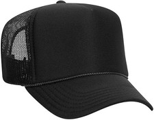 2-PK OTTO 5 Panel High Crown Polyester Foam Front Mesh Back Snapback Trucker Cap
