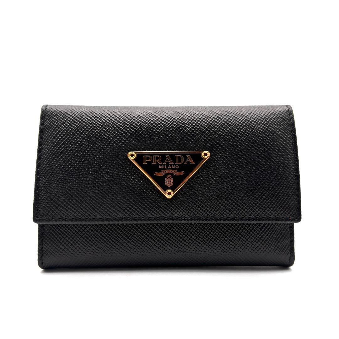 Prada 6-key case with triangular logo, Saffiano l… - image 1