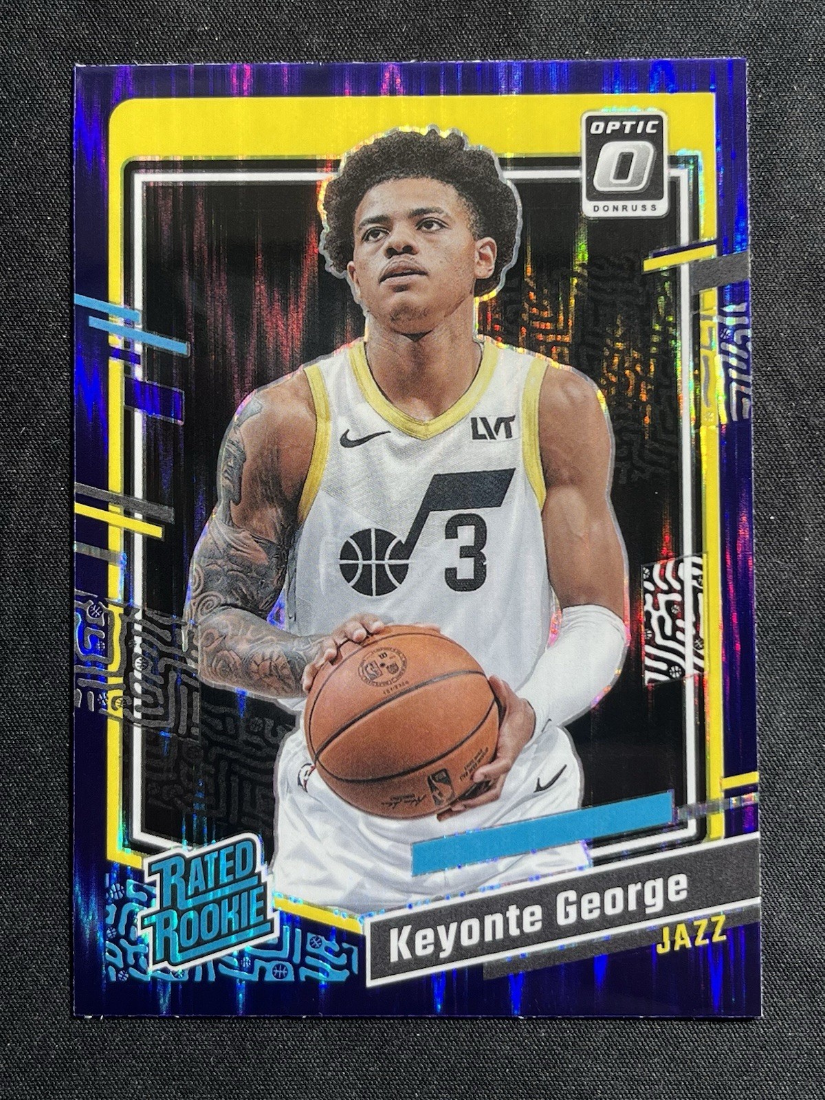 Panini 2023-24 Donruss Optic Rated Rookie Keyonte George Purple Shock Prizm #223