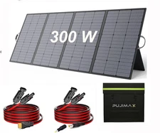 NEW Foldable Solar Panel Kits 300W PUJIMAX Portable Power Station For Generator
