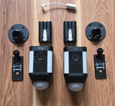 2 Wireless Black Ring Spotlight Cams Model 5AT3S8 Battery