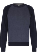 Hugo Boss Men  s Dairon Wool Crewneck Sweater In Navy Measurements In Comments