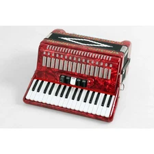 SofiaMari SM 3472 34 Piano 72 Bass Button Accordion Red Pearl 197881008956 OB
