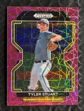 2022 Panini Prizm Draft Picks #PDP179 Tyler Stuart Neon Pink Velocity