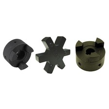 L095 1 X 1-1/8 Flexible 3Pc. L-Jaw Coupling Set Buna-N NBR Rubber Spider L095NBR