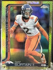2025 Topps Chrome Football Gold Leather /50 Pat Surtain II SSP #93