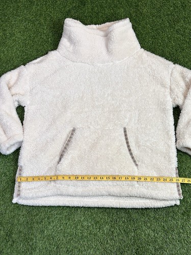 Sundance Sasha Pullover Medium Cream Cozy Cowl Neck Fuzzy Soft Oversized Hoodie - Picture 12 of 15