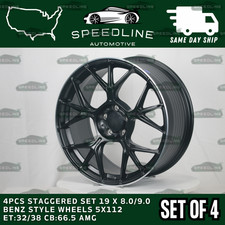 4pcs Staggered Set 19 X 8.09.0 Benz Style Wheels 5x112 Et3238 Cb66.5 Amg 4pcs Staggered Set 19 X 8.09.0 Benz Style Wheels 5x112 Et3238 Cb66.5 Amg