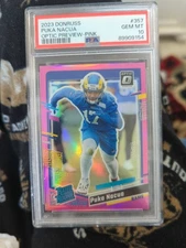 2023 Panini Donruss - Rated Rookie Puka Nacua #357 Optic Preview Pink Prizm (RC)