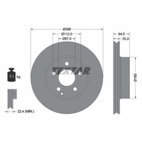 Textar 92159603 Bremsscheibe Vorderachse FüR Mercedes Benz Mercedes Benz