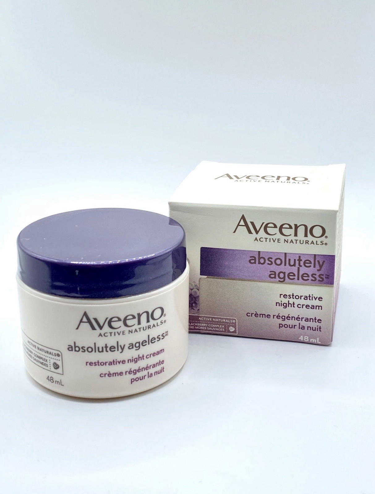 Aveeno Absolutely Ageless Night Cream 1.7 oz with Blackberry Complex for Restorative Skin Care