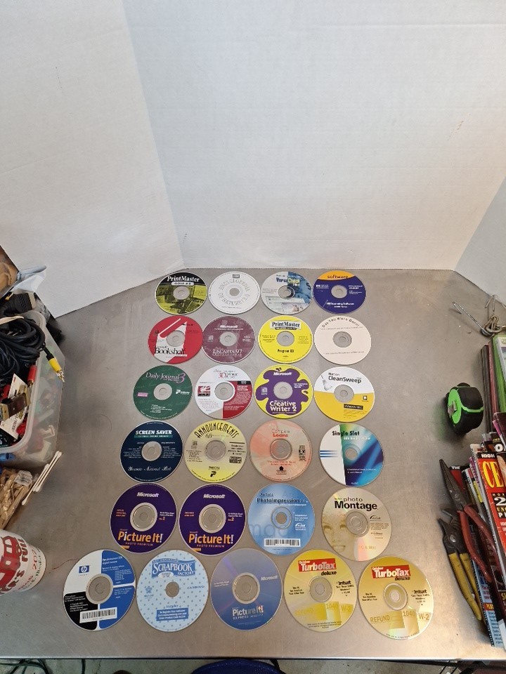 Lot of 25 Vintage Microsoft & Software CD-ROM Windows 90s/2000s | eBay
