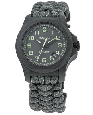 New Victorinox Swiss Army I.N.O.X. Carbon Grey Dial Nylon Men's