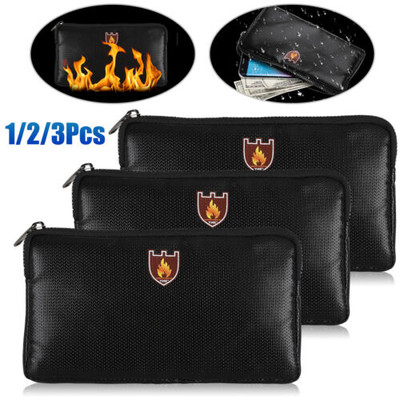 2000  Fireproof Document Pouch Fire Proof Money File Bag Waterproof Safe