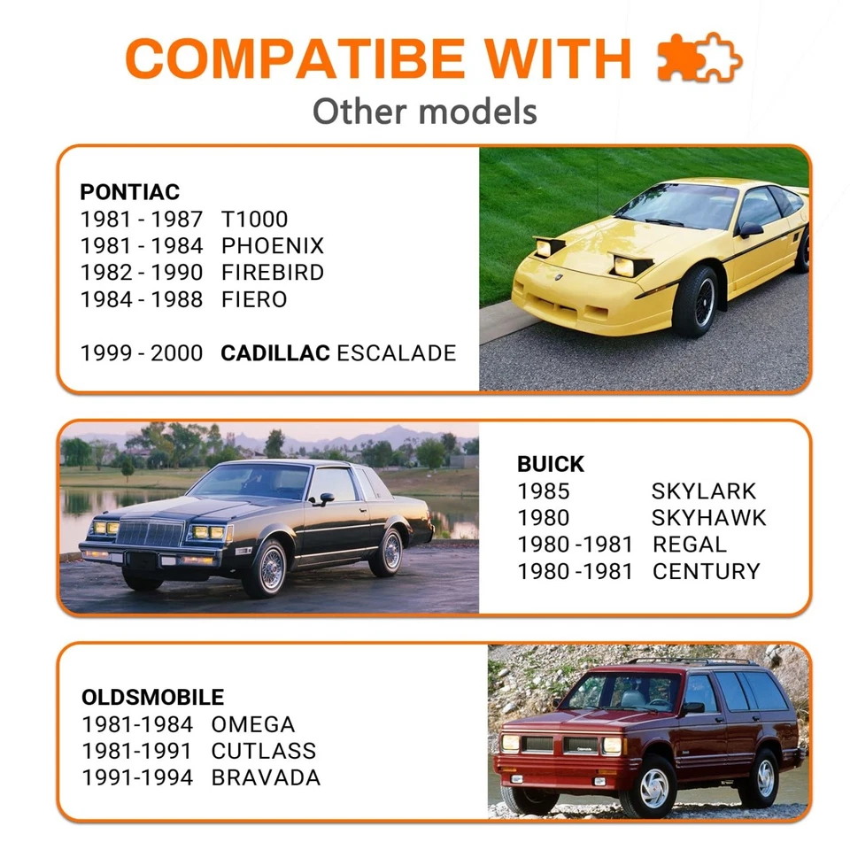 Kit de soporte de faros 42437 para GMC Suburban Topkick Chevy Kodiak Buick Pontiac Foto 3 de 4