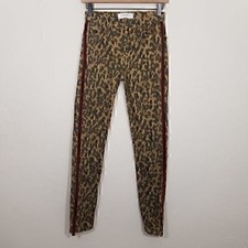 Zara Premium Denim Collection Animal Print Skinny Stretch Jeans Size 2