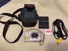 Sony Cyber-Shot DSC-W120 Digital Camera Silver Carl Zeiss w/Charger, Camera Bag
