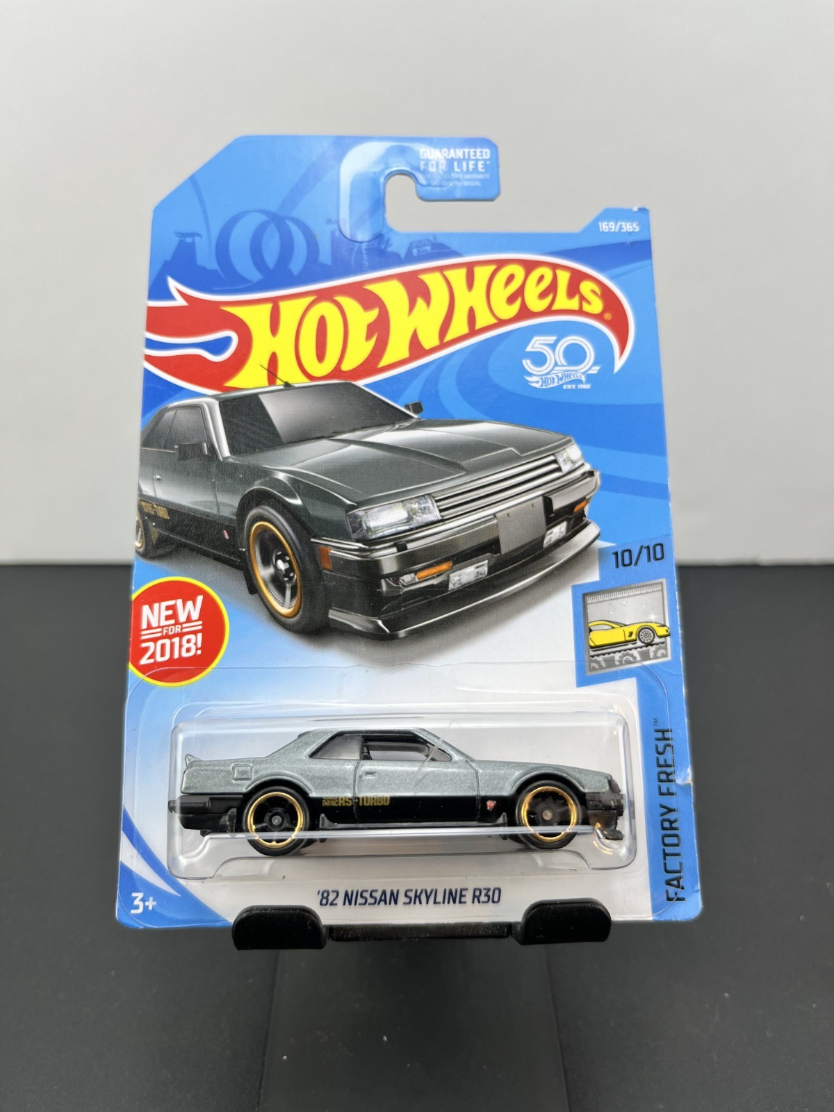 Hot Wheels 2018 Mainline Factory Fresh '82 Nissan Skyline R30 Gray #169