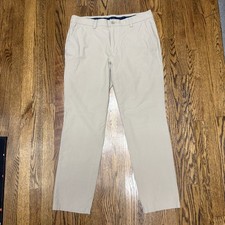 Vineyard Vines Mens 34x30 Beige On The Go OTG Performance Pants Stretch Golf