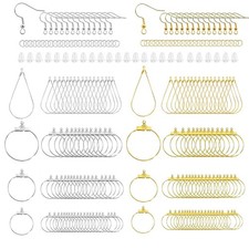 XKCWXY 483Pcs Earring Making Kit with Beading Hoops and Earring Findings 483
