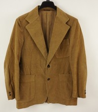 Vintage 70s Levis Panatela Sport Coat Mens 42R Tan Brown Corduroy Western Blazer