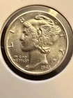 1943-P Mercury Silver Dime With Full Bands