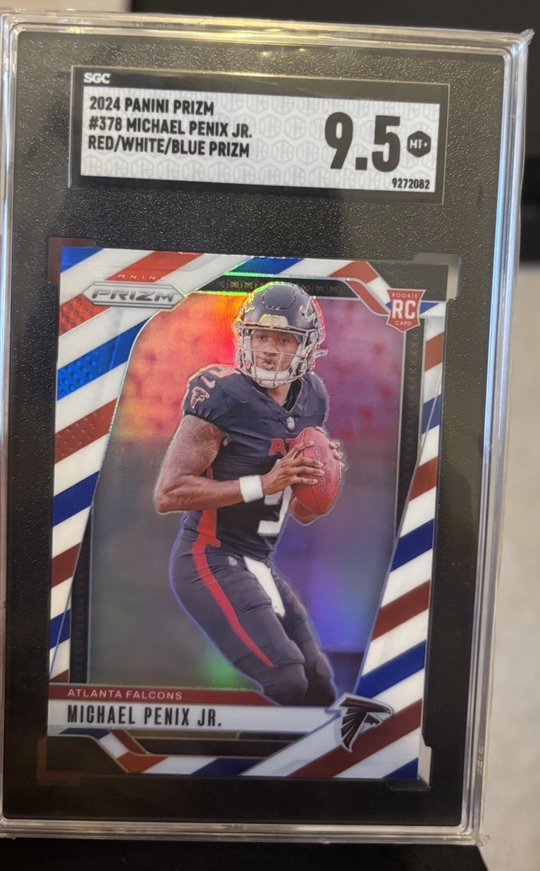 2024 Panini Prizm Michael Penix Jr. #378 Red White Blue Prizm (RC) SGC 9.5