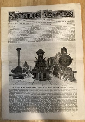 1894 Scientific American January 27-Baltimore/Ohio Railroad Engines