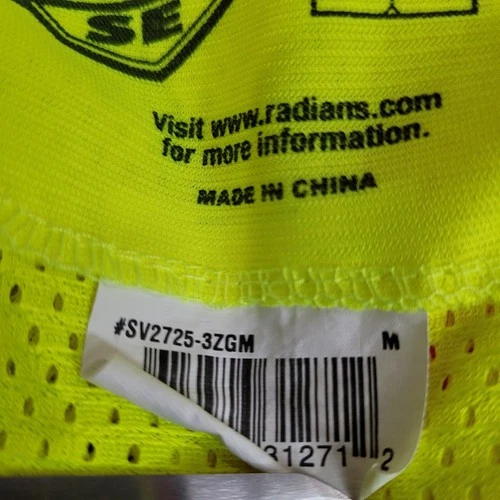 Radwear Men's Hi-Vis Yellow Safety Vest L Reflective Class 3 Ansi Workwear image 8