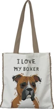 Primitives By Kathy Market Shopping Tote - I Love My Boxer