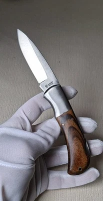 Lakota rostfrei Klappmesser mit Pakkaholzgriff klassisches Jagdmesser Stil - Bild 1 von 4