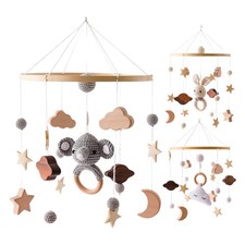 Mobile for Crib Moon Stars Baby Mobile Wooden Wind Chime Crib Toys For Babies