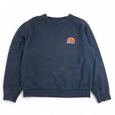 Women  s Ellesse Printed Logo Sweatshirt Navy Blue UK 12