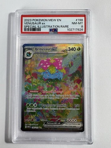 Pokémon TCG Venusaur EX Holo Card Scarlet & Violet 151 198/165 PSA 8 Read Desc.