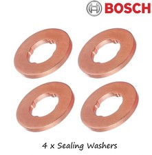 4x Bosch Diesel Injector Washers for Peugeot 807 2.0 (2002)