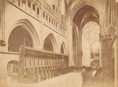 Frankreich Saint Pol de Leon Dom Stände alt großes Foto Mieusement 1884