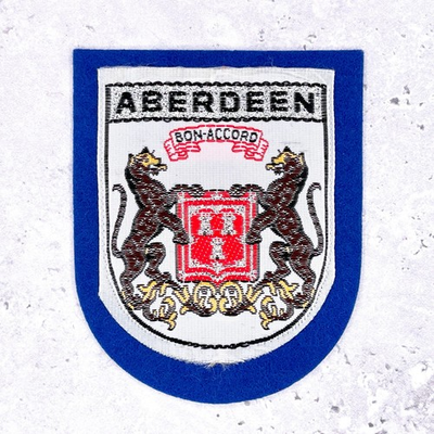 #ad Vintage Aberdeen Patch • Scotland Bon Accord Crest Souvenir • Sew On NOS $14.99