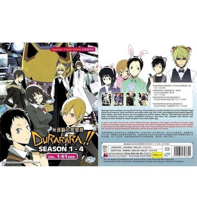 Durarara!! Complete Series (Season 1 4, Vol. 1 61 END) Anime DVD [English Dub]