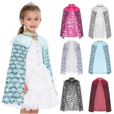 Kids Girls Princess Fairy Tulle Cape Christmas Weddings Birthday Fancy Dress Up