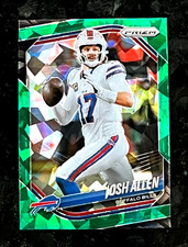 Josh Allen 2025 Panini Prizm Green Cracked Ice Parallel Buffalo Bills #167
