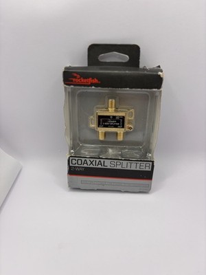 Rocketfish 2 Way Coaxial Splitter RF-G1307 Two Way Cable Satellite TV Television