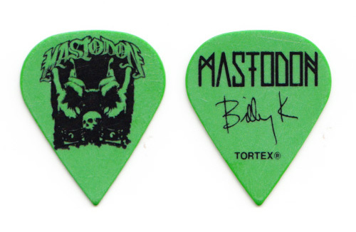 Mastodon Bill Keliher Signature Green Guitar Pick - 2013 Tour - Picture 1 of 1