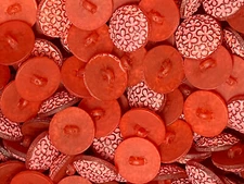 Red Matte Frost Floral Daisy Flower Button 21/MM 13/16" Shank