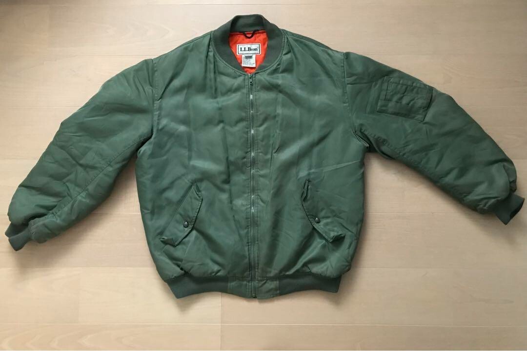 名作90s llbean エルエルビーン MA-1 カーキ XXL Tall