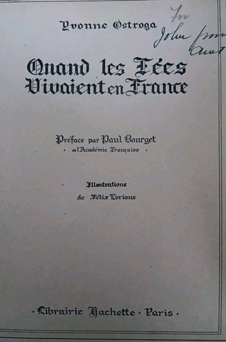 Quand les fées vivaient en France - Yvonne Ostroga Rare Antique Book Fairies - Picture 3 of 8