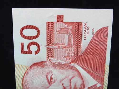 1988 $50 Dollar Bank of Canada Banknote Bill FHP 1170040 Bonin Thiessen AU Grade - Picture 17 of 21