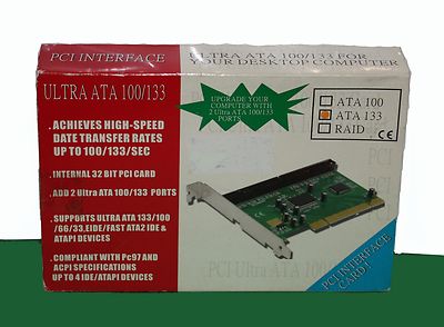 PCI Ultra ATA 100/133 INTERFACE CARD für Ihren Desktop Computer - UK
