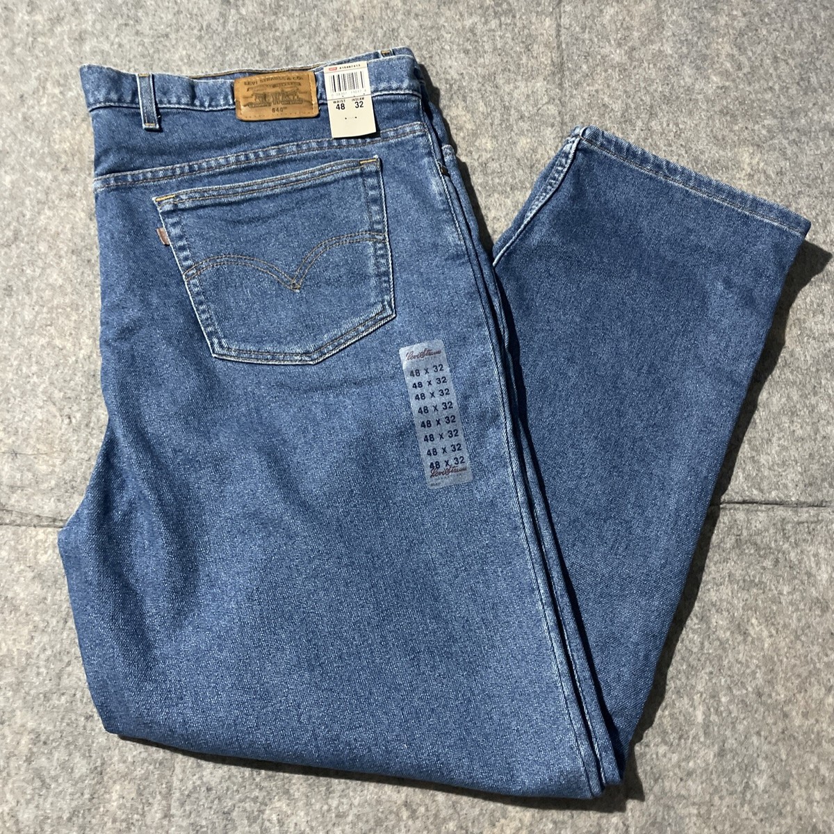 Vintage Levis 540 Jeans Mens 48x32 Red Tab Big And Tall blue Denim Pants  NWT New